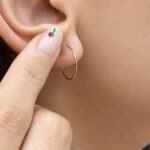 گوشواره حلقه ای تراش دار